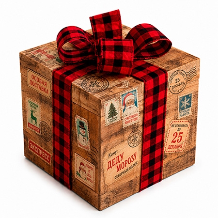 Новогодний подарок Кубик Новогодняя Посылка